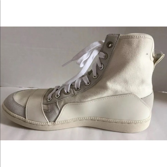 Puma McQ Serve Hi Top Sneakers White Whisper Canvas 9 Men Shoes Limited - Picture 6 of 7